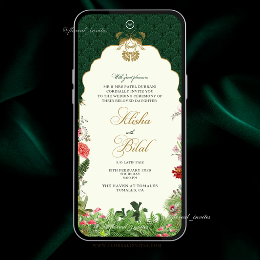 Obsidian Green Luxe Video Invite