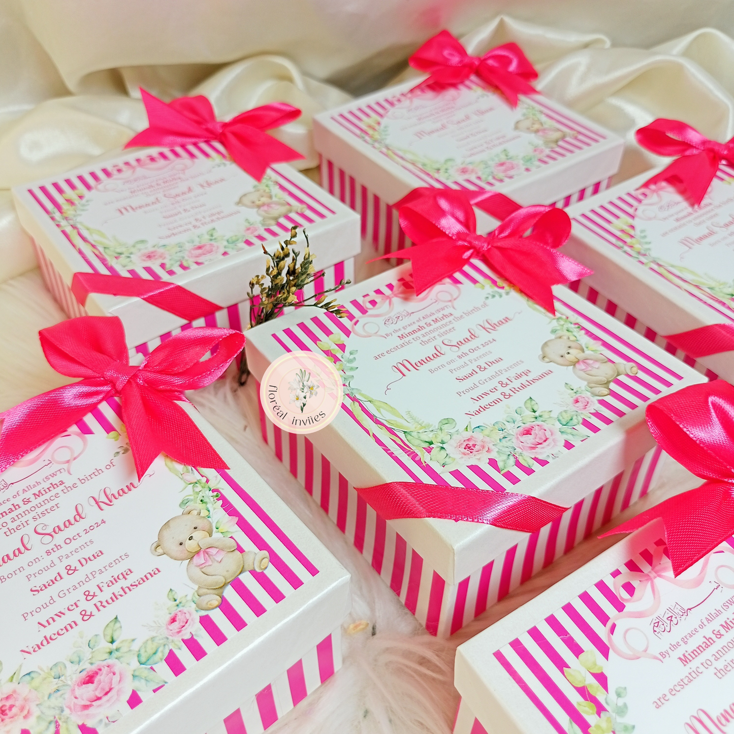 Sugar & Spice - Baby Girl Announcement Box