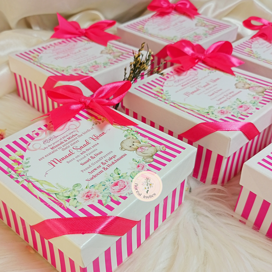 Sugar & Spice - Baby Girl Announcement Box
