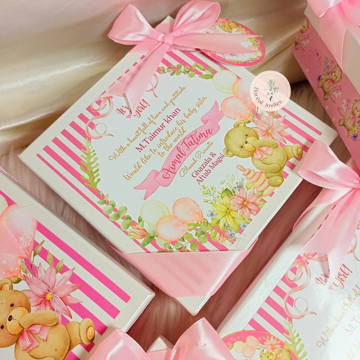 Pastel Pinkie - Baby Girl Announcement Box