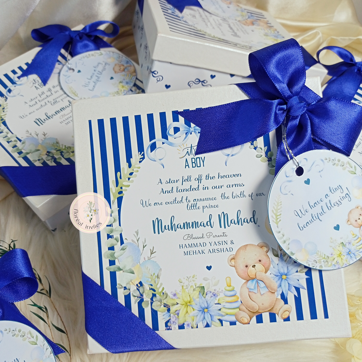 Royalty - Baby Boy Announcement Box