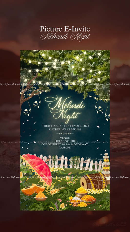 Mehndi/Mayoun Night Invite