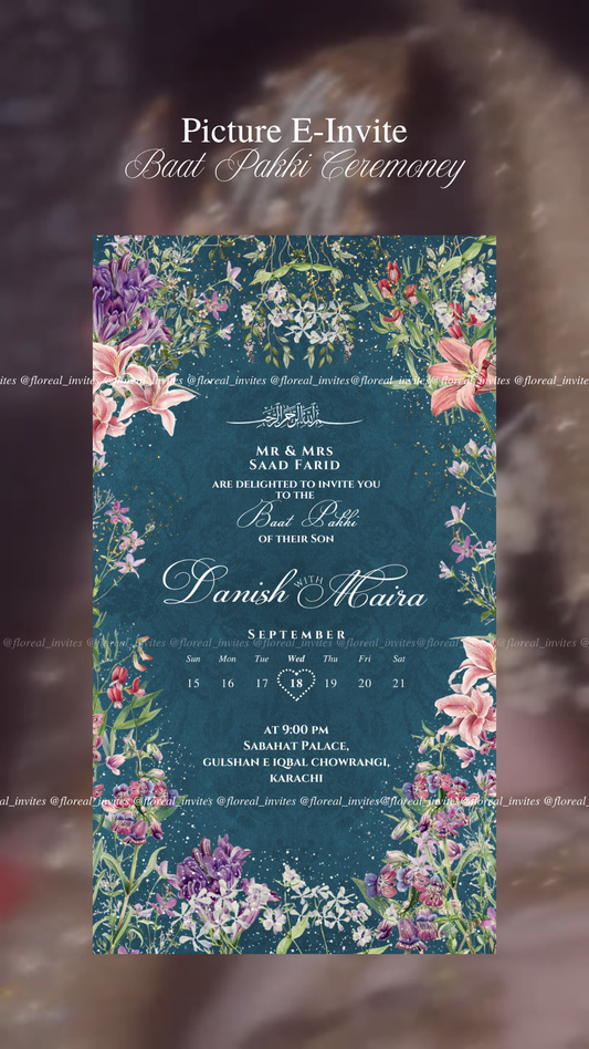 Baat Pakki Blue Florals