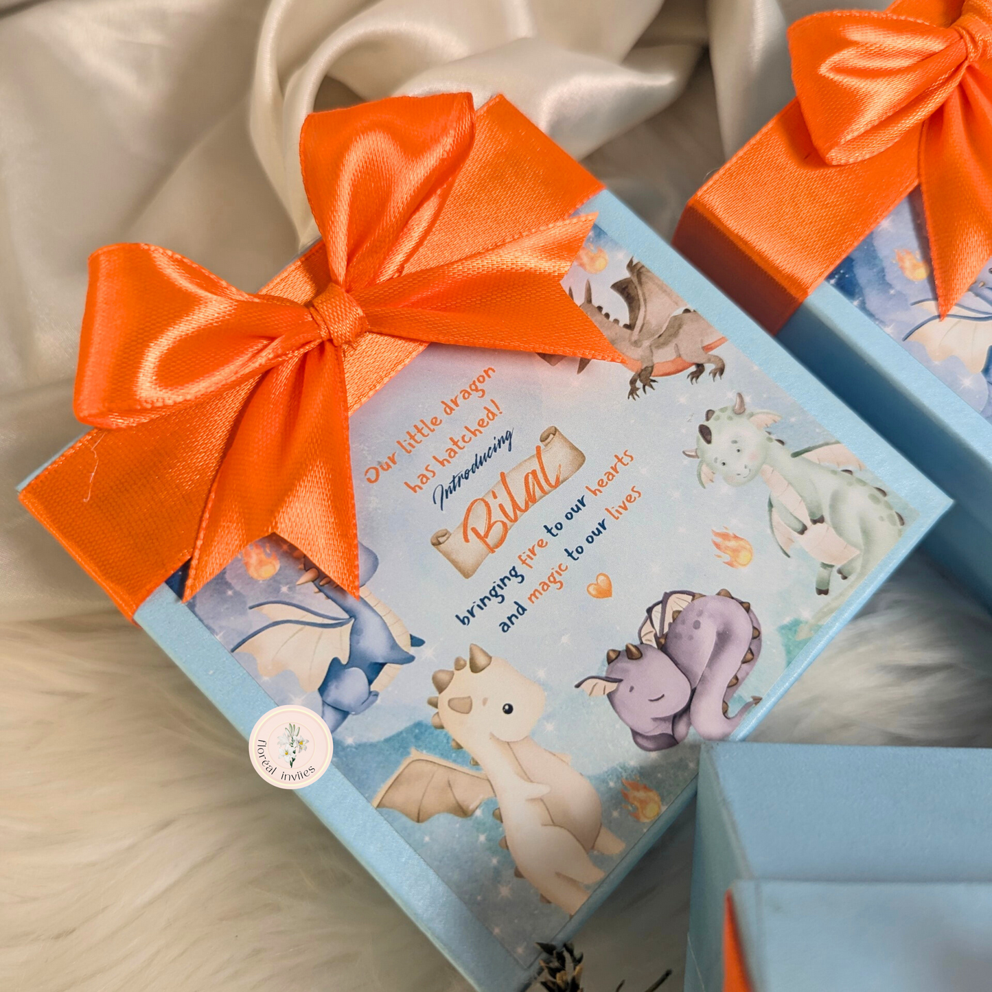 Dragons Breath - Baby Boy Announcement Box