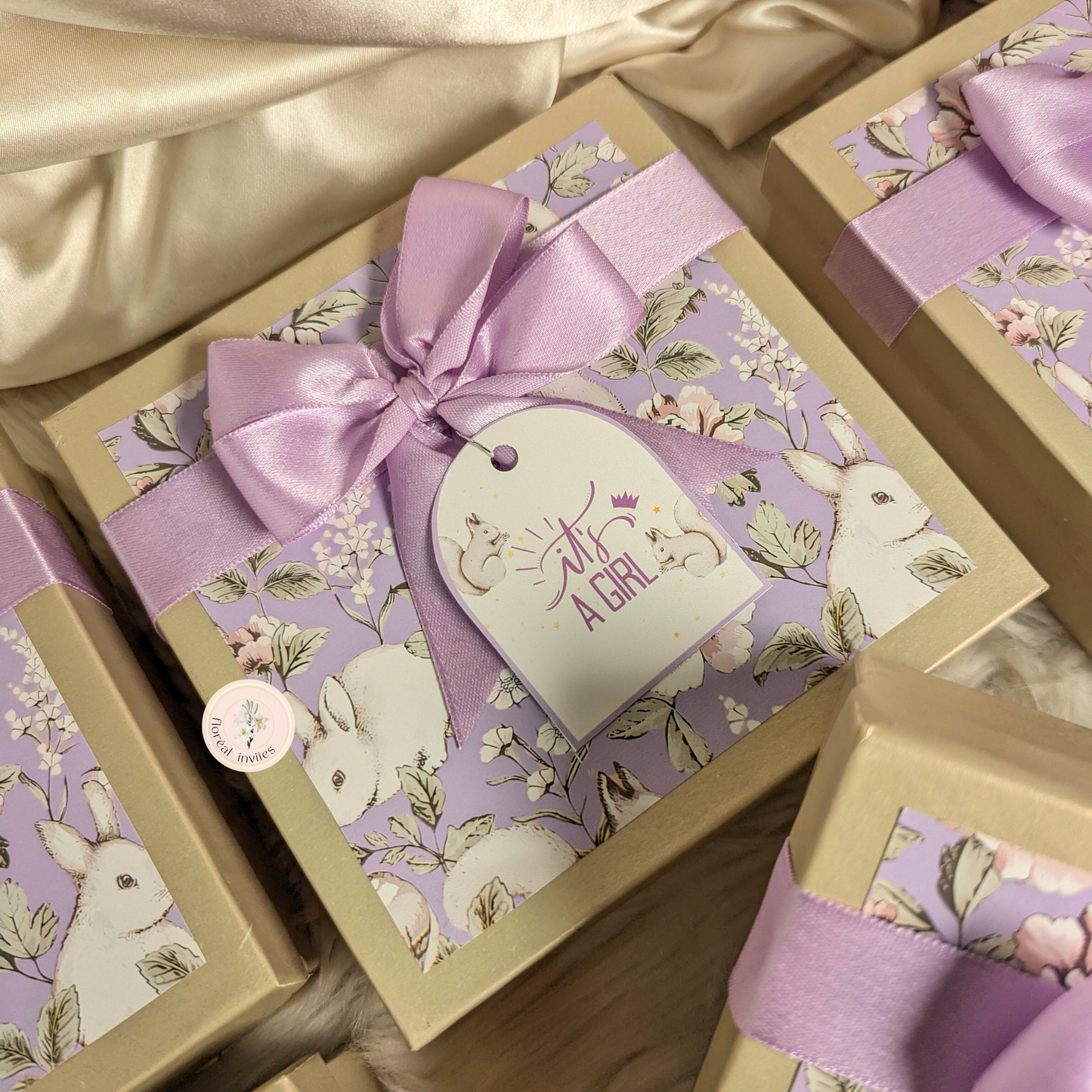 A Miracle - Baby Girl Announcement Box