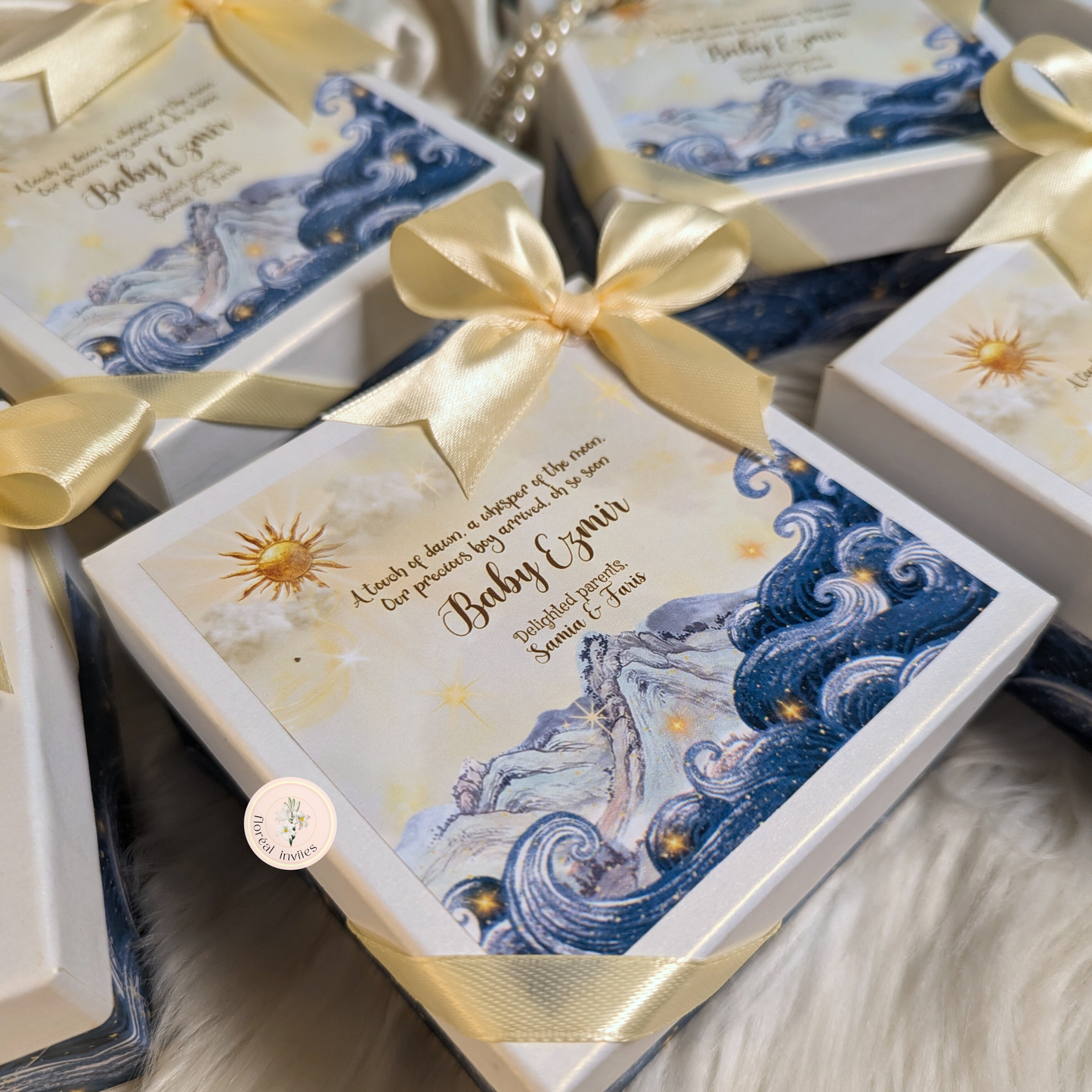 Ocean Blue - Baby Boy Announcement Box