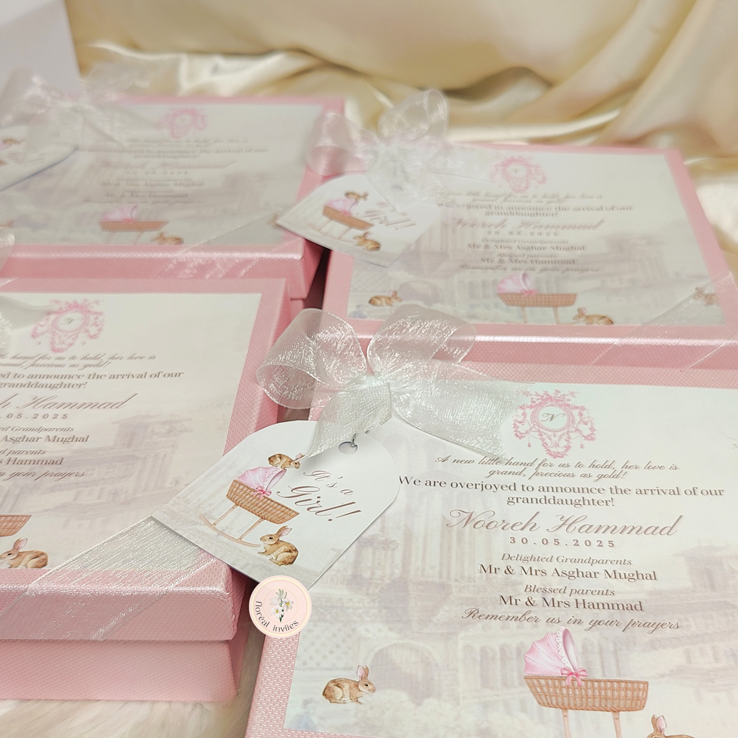 Pretty Little Baby - Baby Girl Announcement Box