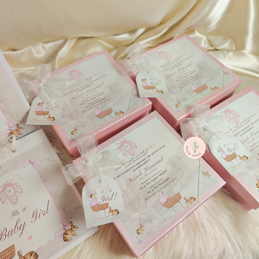 Pretty Little Baby - Baby Girl Announcement Box