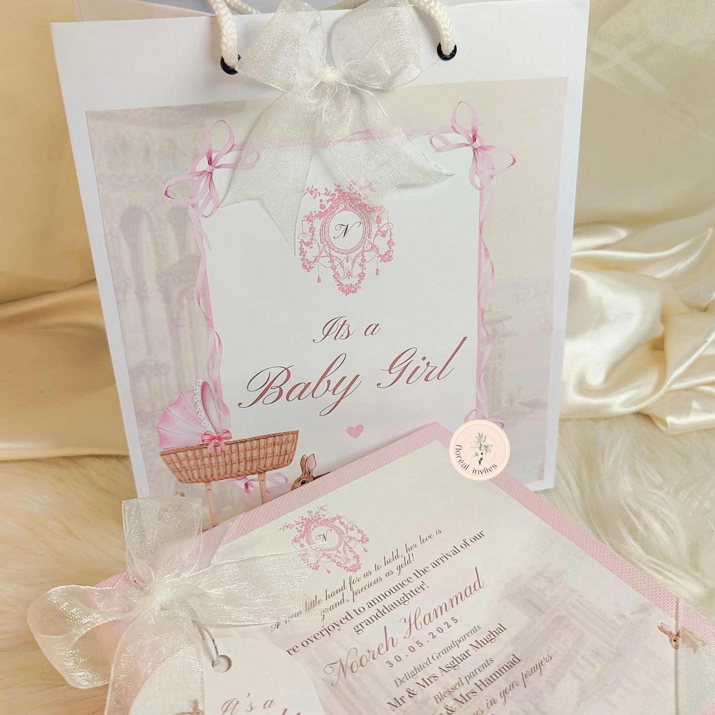 Pretty Little Baby - Baby Girl Announcement Box