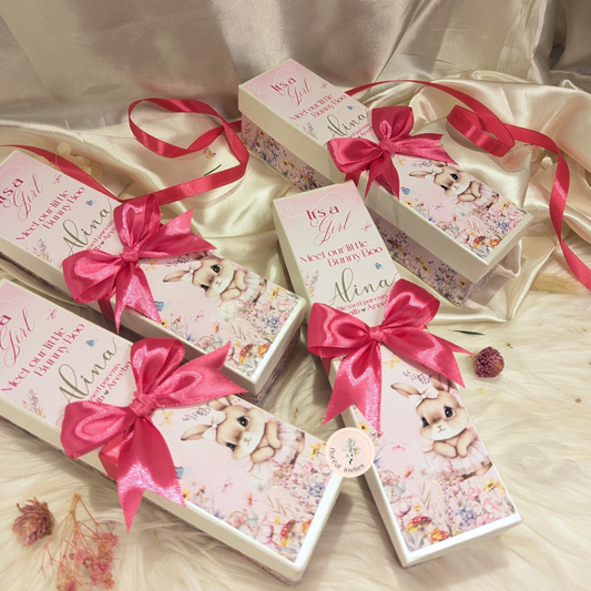 Bunny Boo - Baby Girl Announcement Box