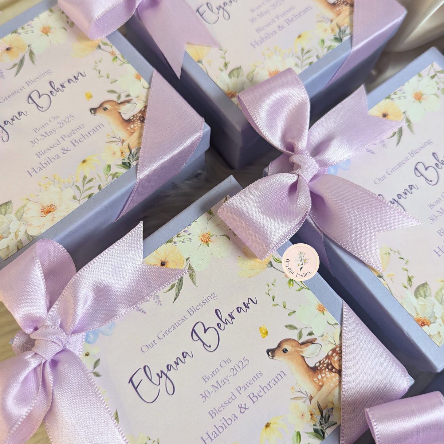 Oh Deer! - Baby Girl Announcement Box