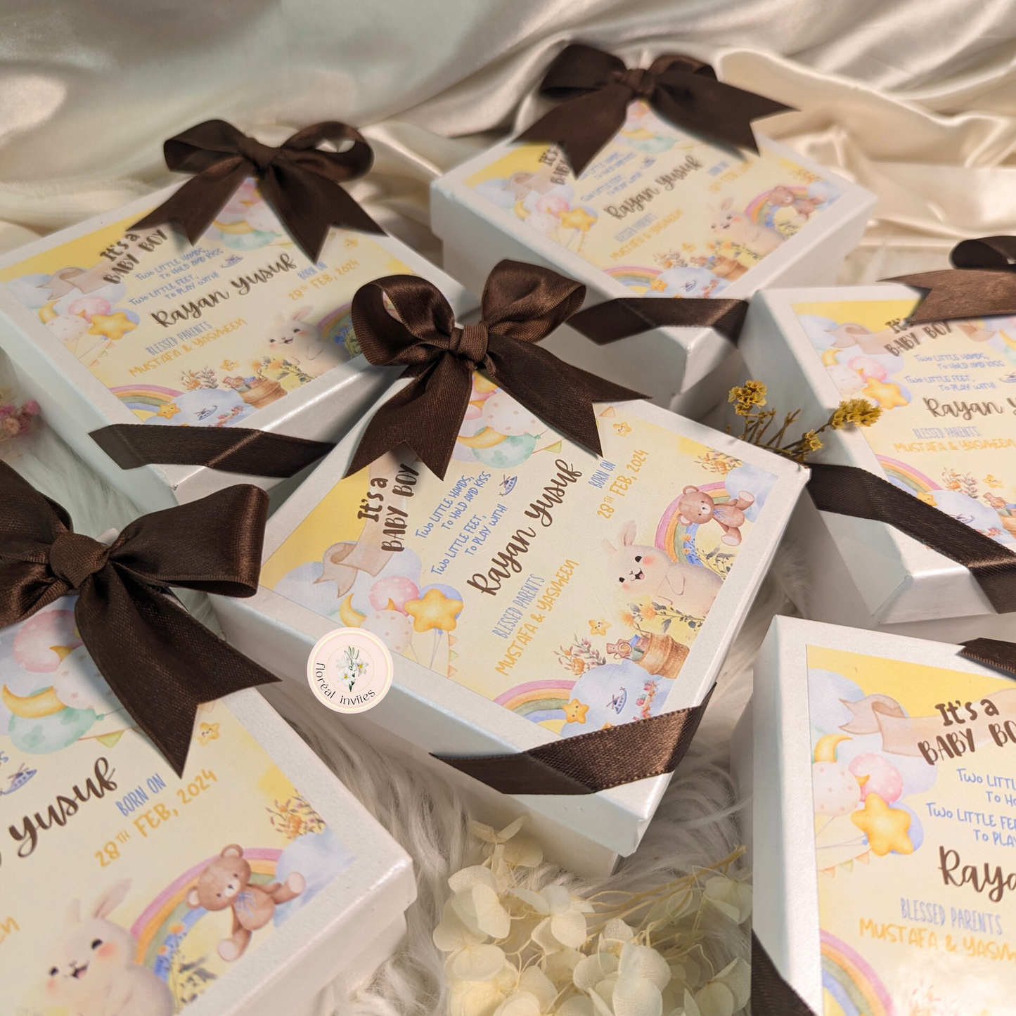 The Cutest Hop - Baby Boy Announcement Box
