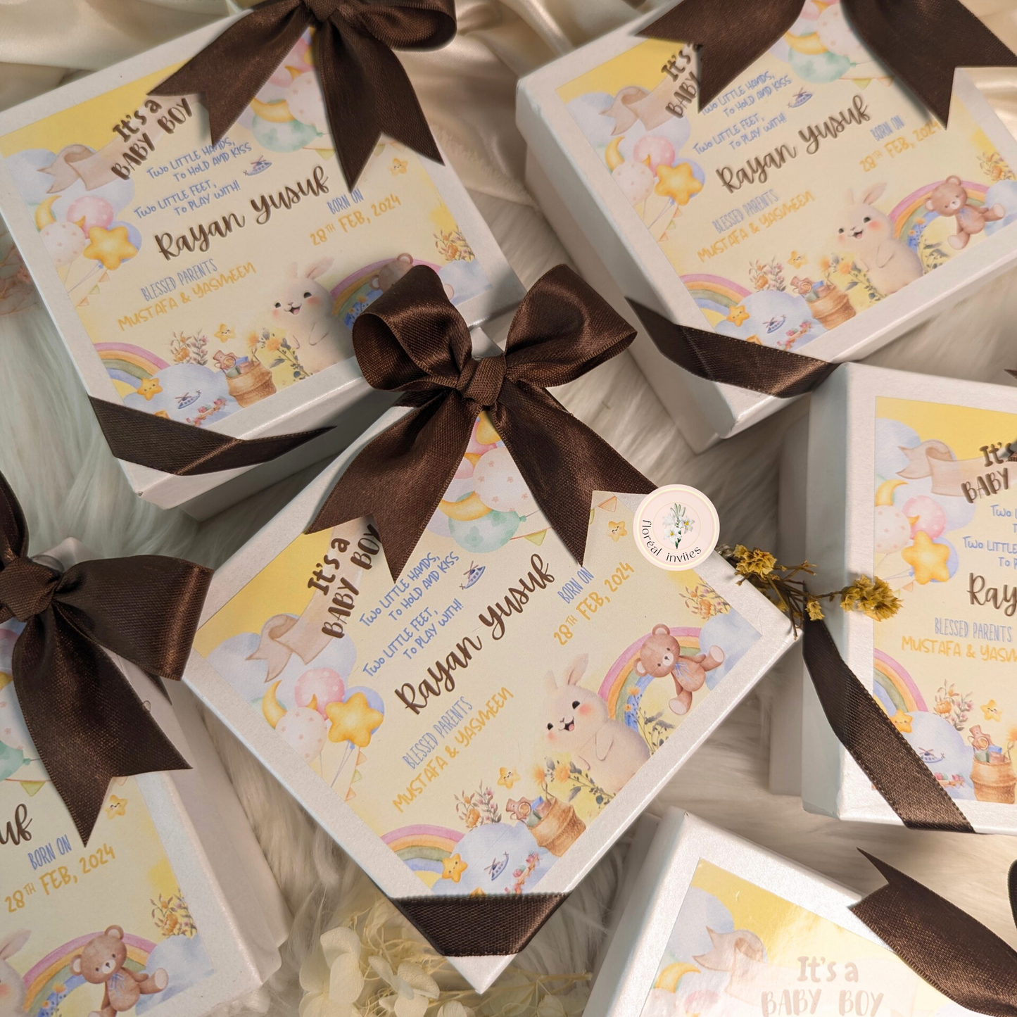 The Cutest Hop - Baby Boy Announcement Box