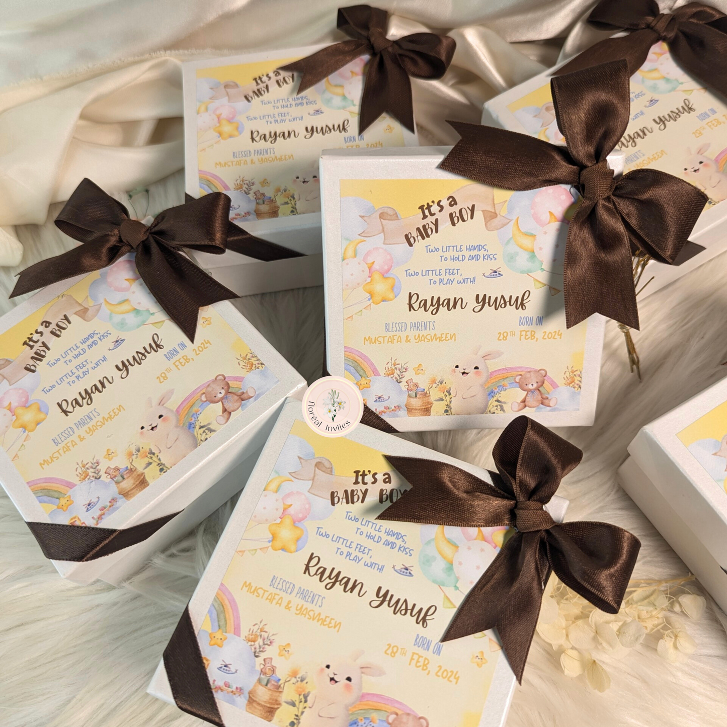 The Cutest Hop - Baby Boy Announcement Box