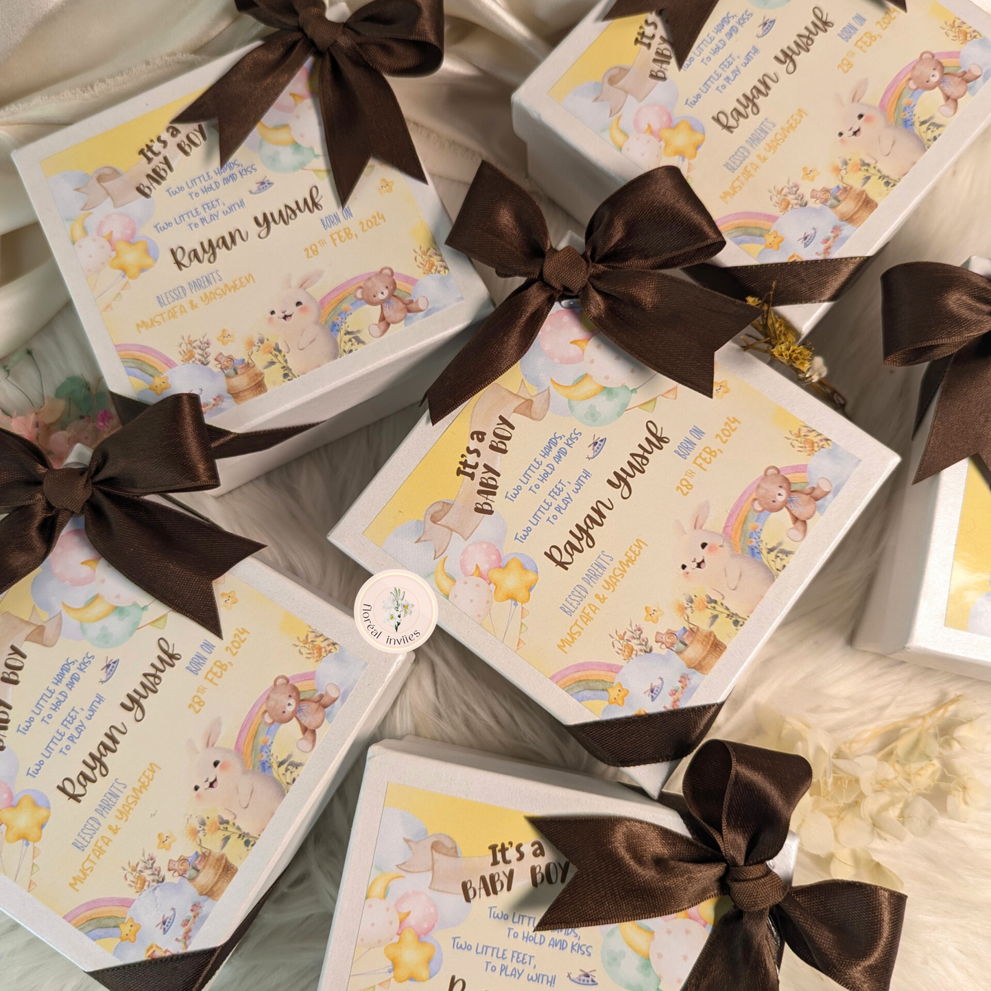 The Cutest Hop - Baby Boy Announcement Box