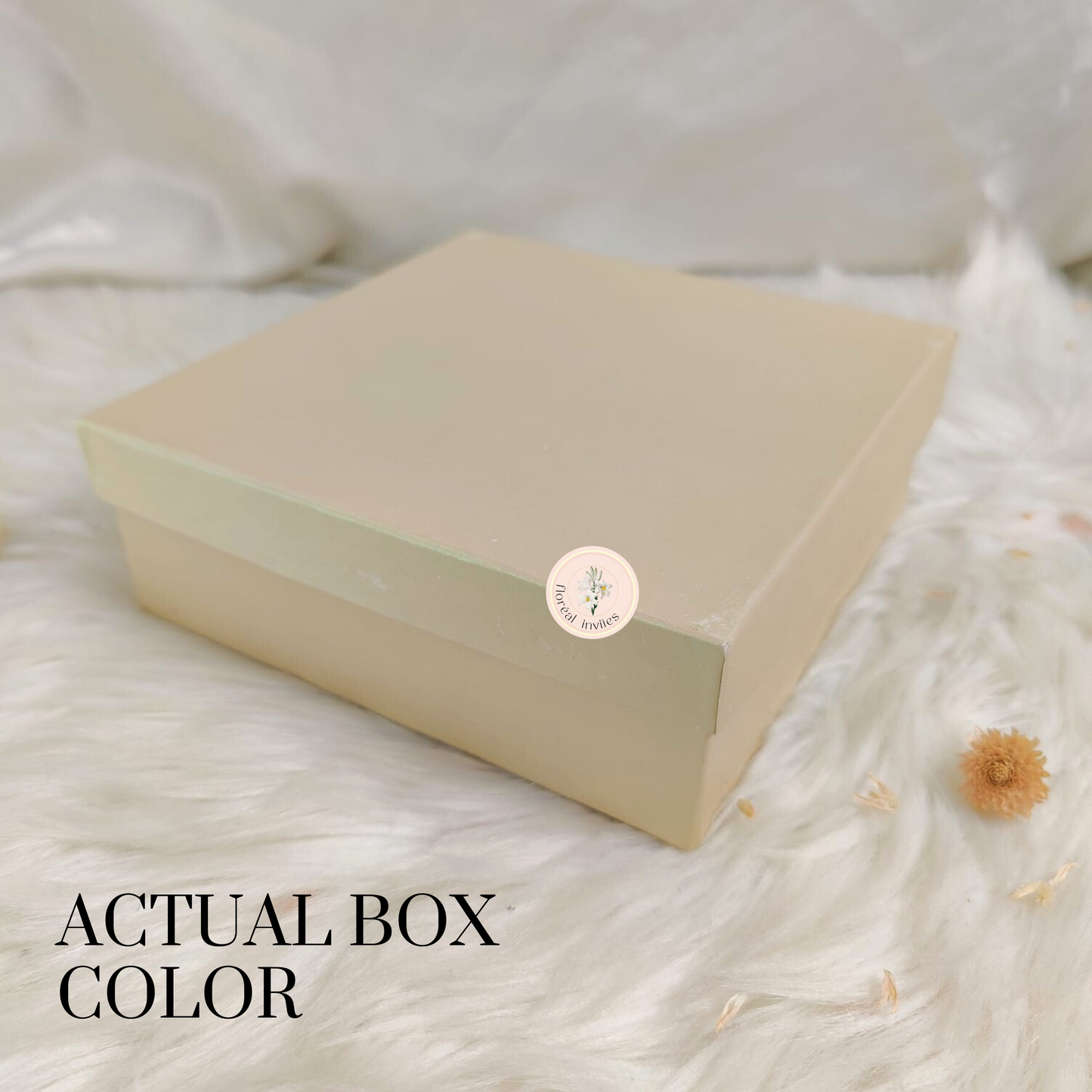 Beige Teddies - Baby Girl Announcement Box