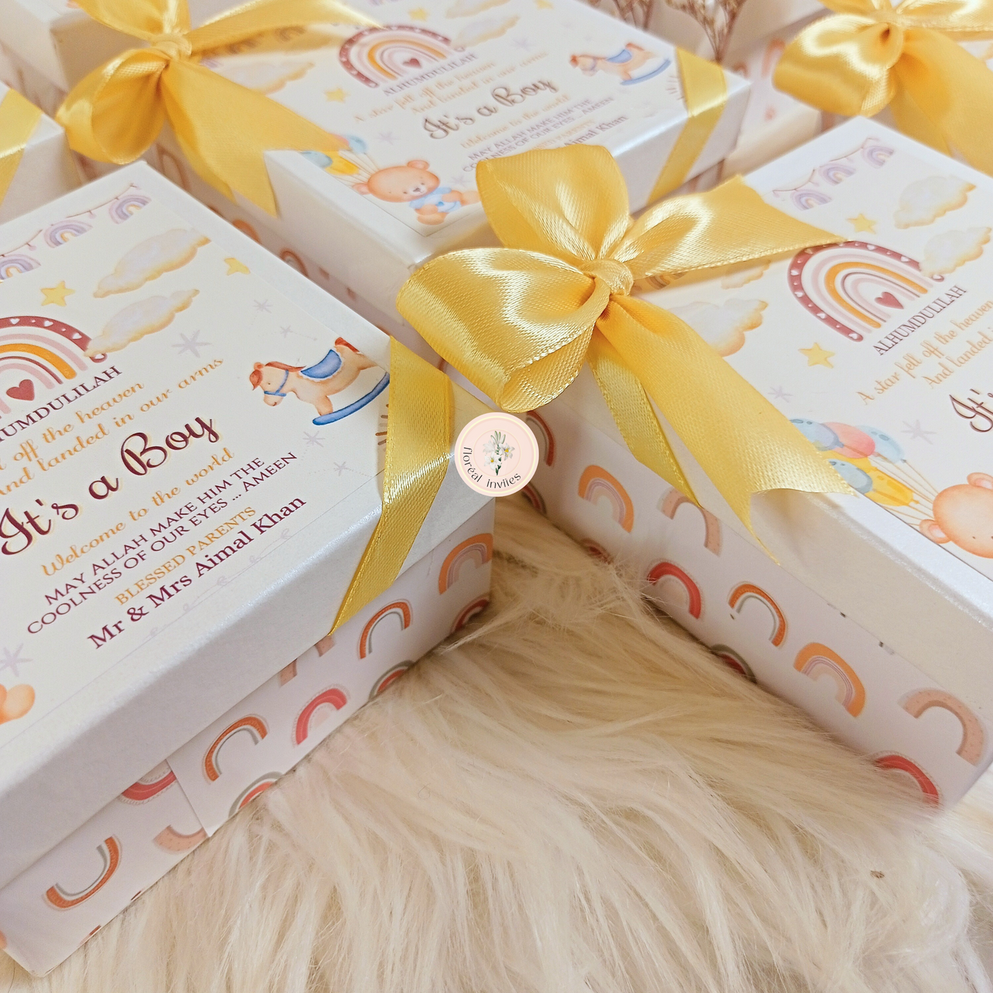 Lemon - Baby Boy Announcement Box