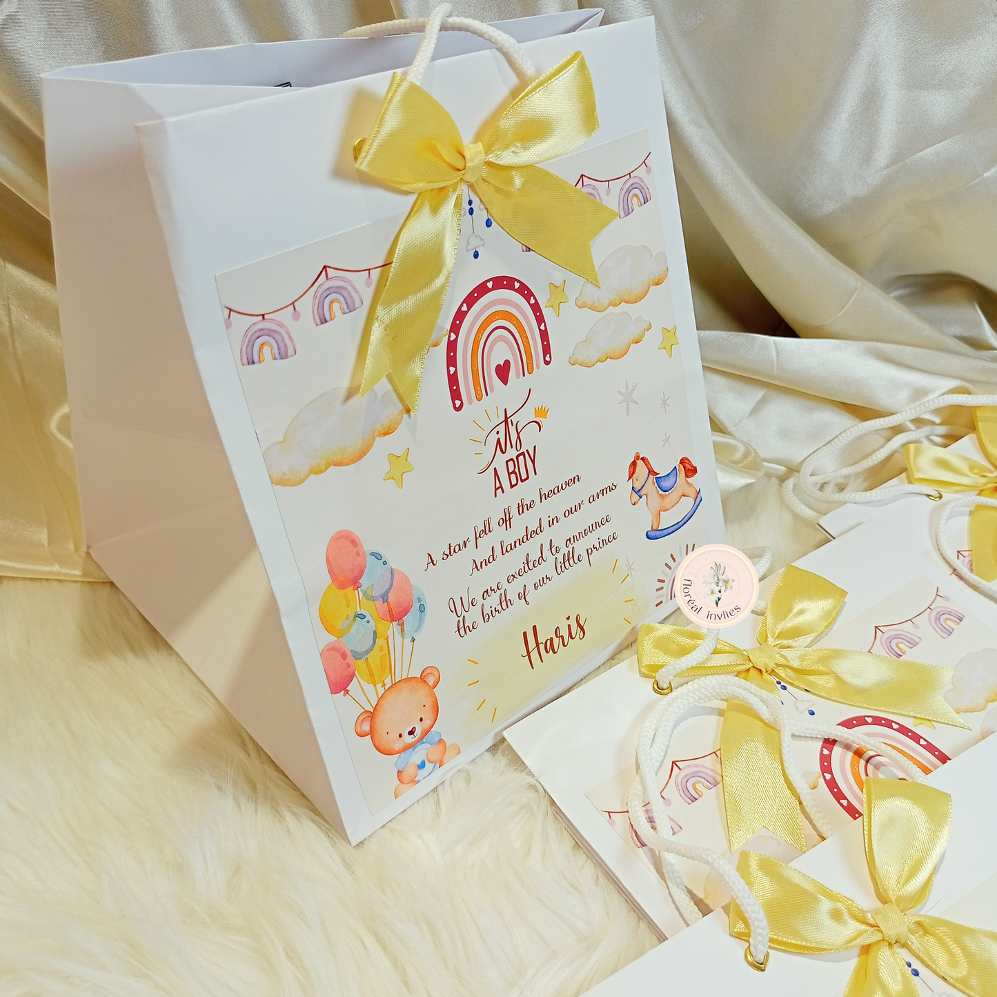 Lemon - Baby Boy Announcement Box