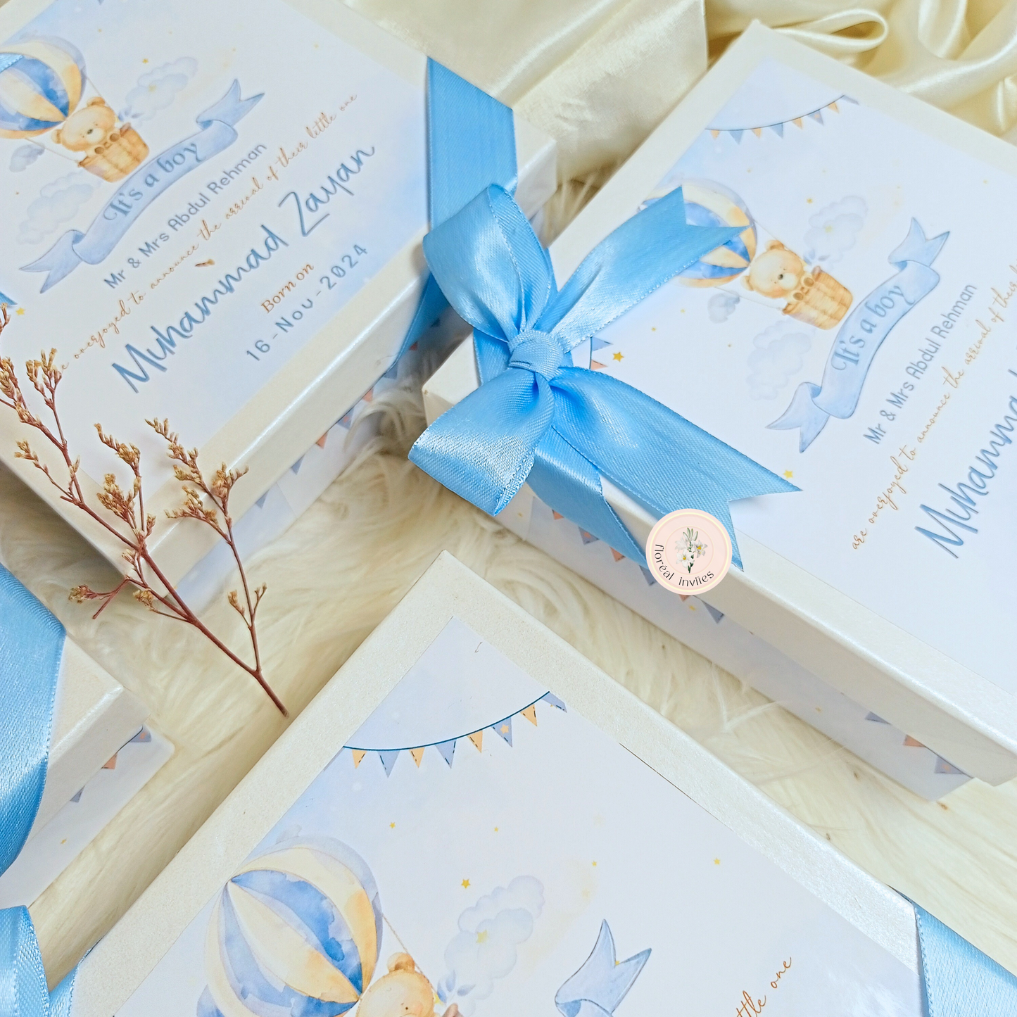 Lullaby - Baby Boy Announcement Box