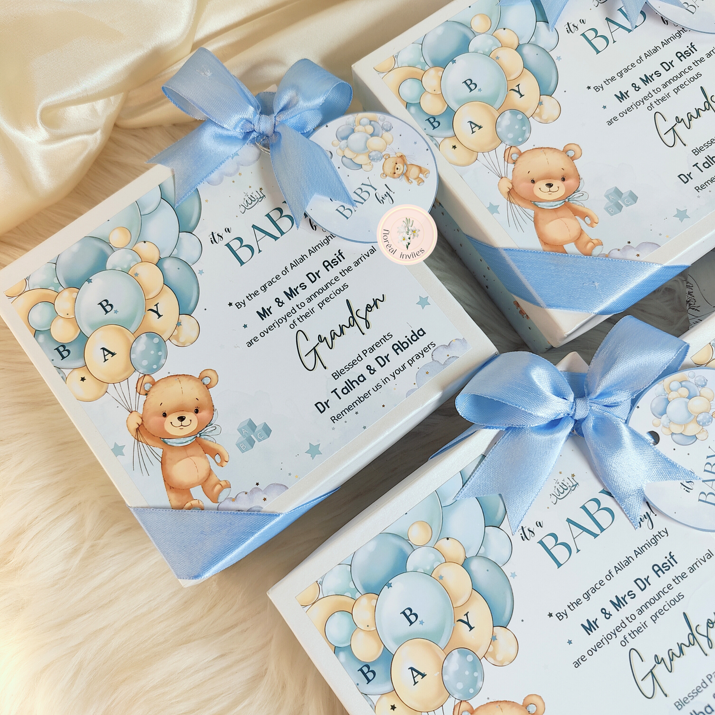 Periwinkle - Baby Boy Announcement Box