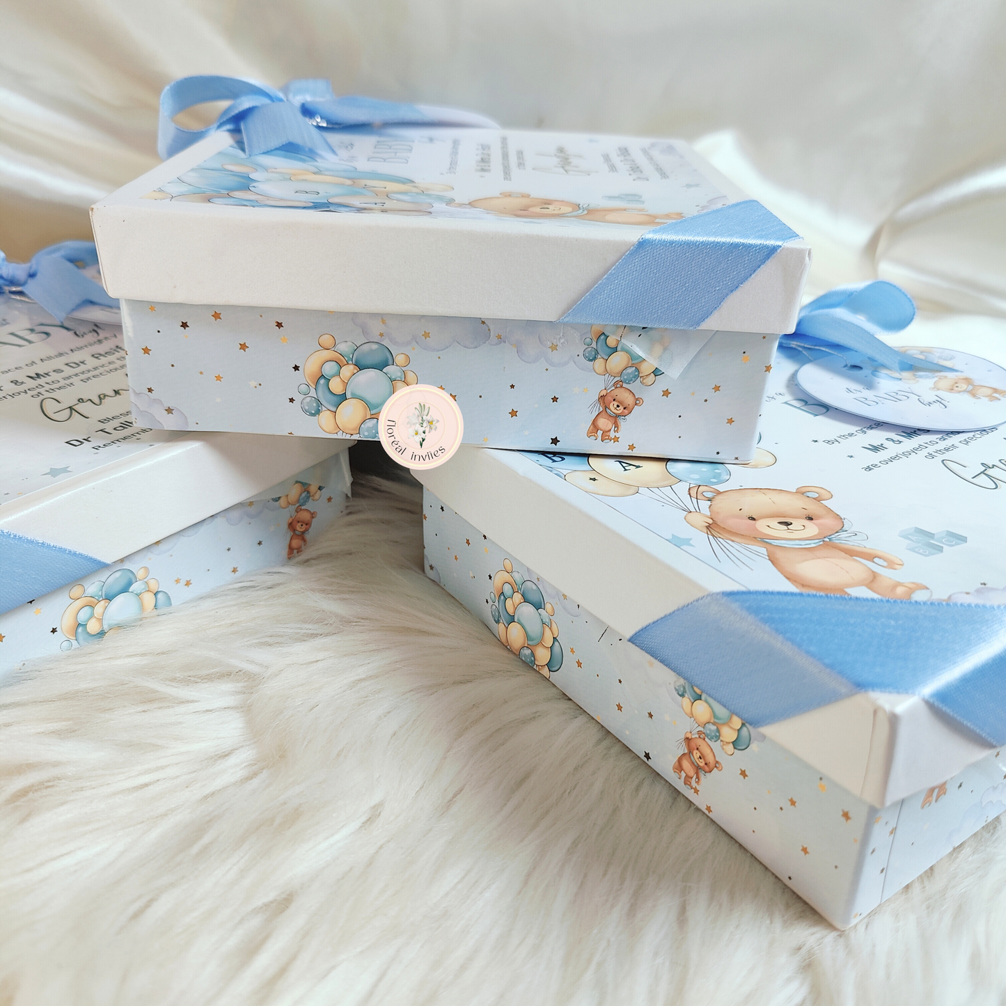 Periwinkle - Baby Boy Announcement Box