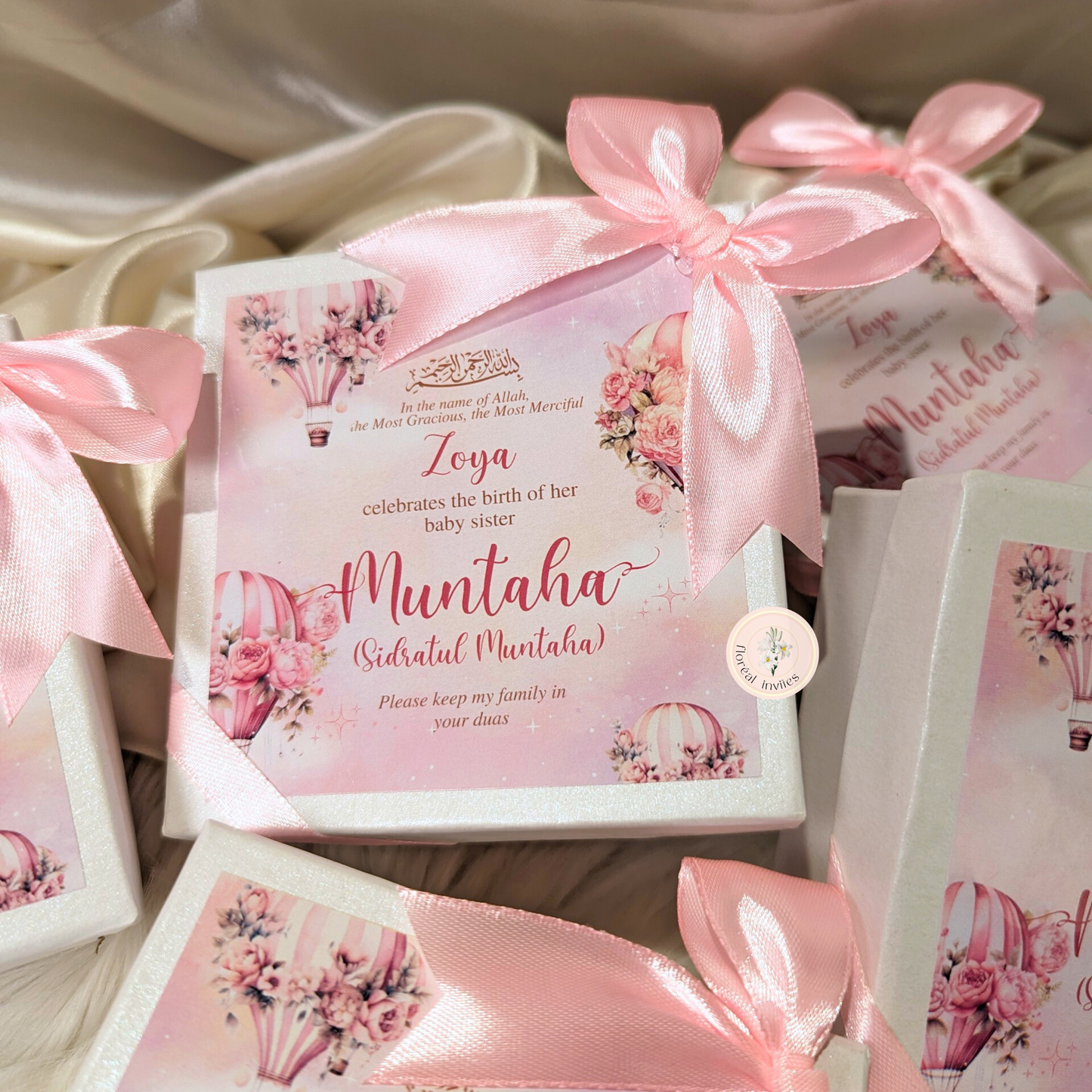 Pink Delights - Baby Girl Announcement Box