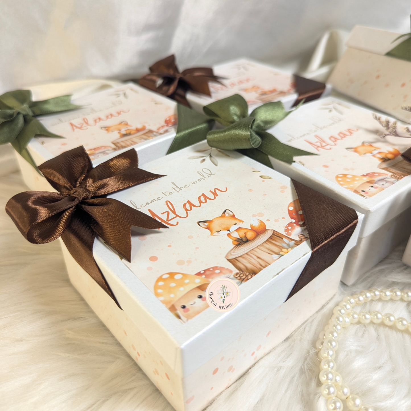 Fauxe - Baby Boy Announcement Box