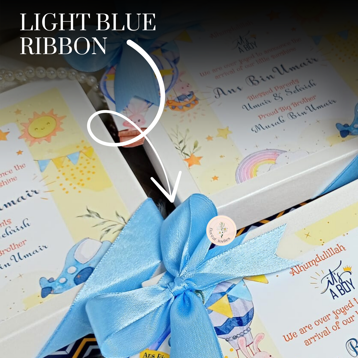 Landing with Love - Baby Boy Announcement Box
