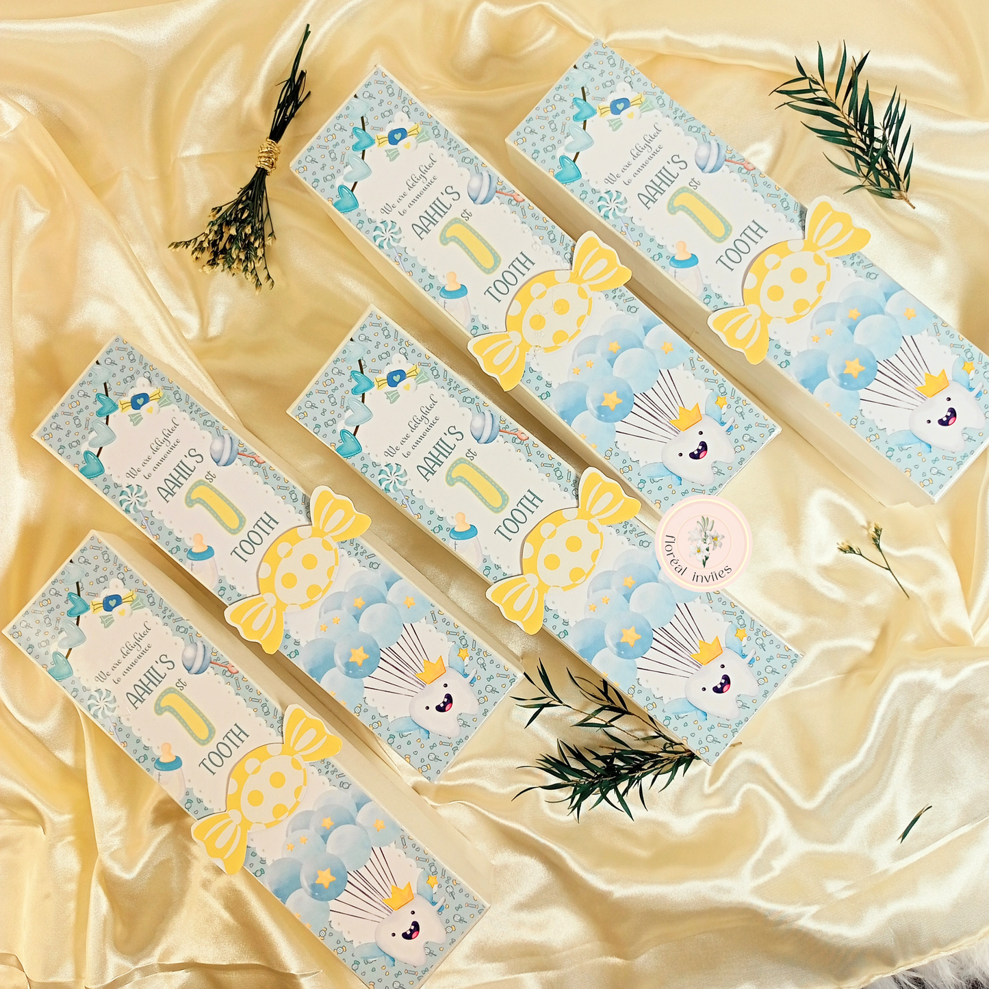 Tiny Munch - Baby Boy Announcement Box