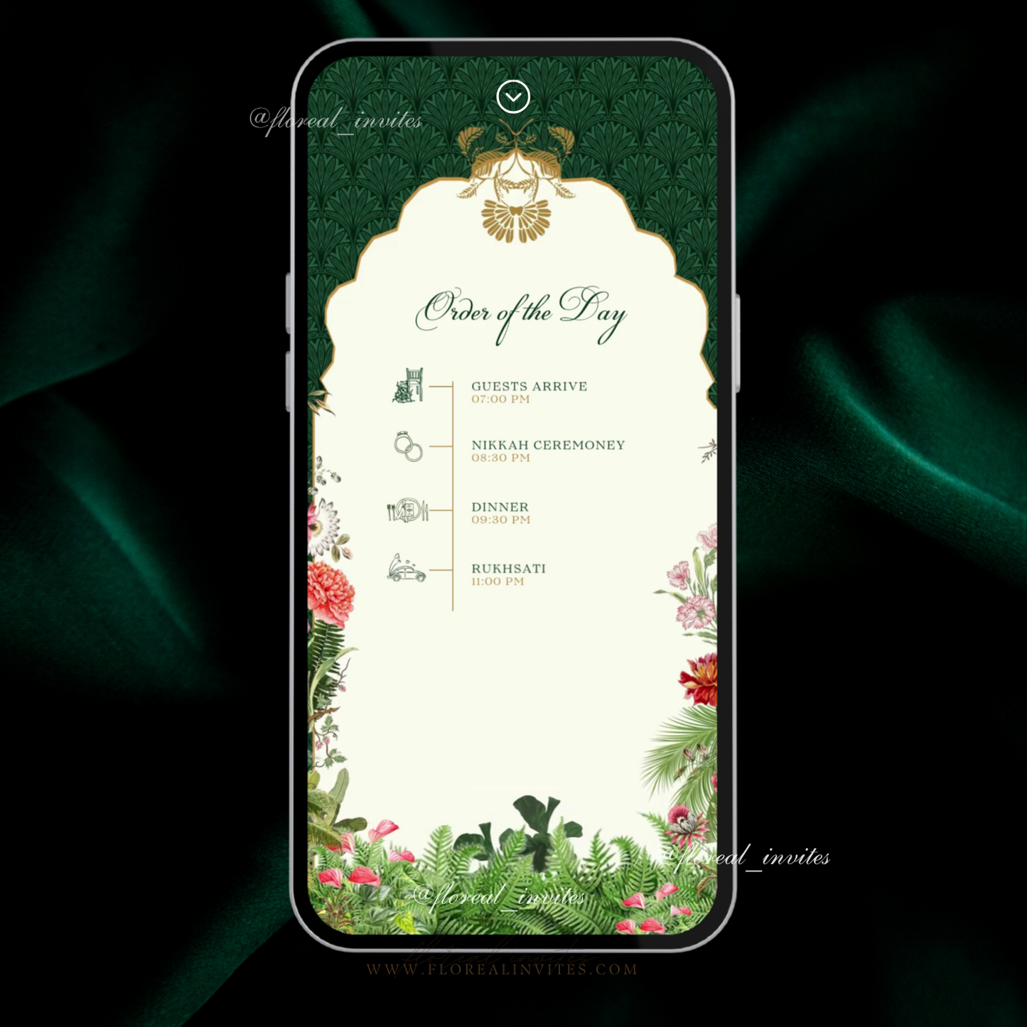 Obsidian Green Luxe Video Invite