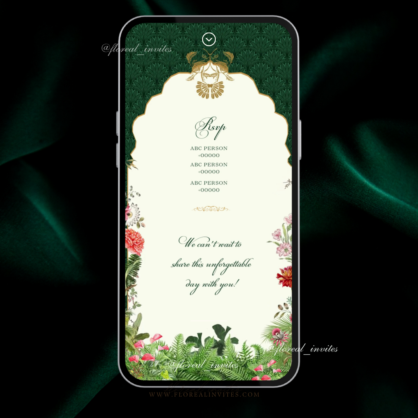 Obsidian Green Luxe Video Invite