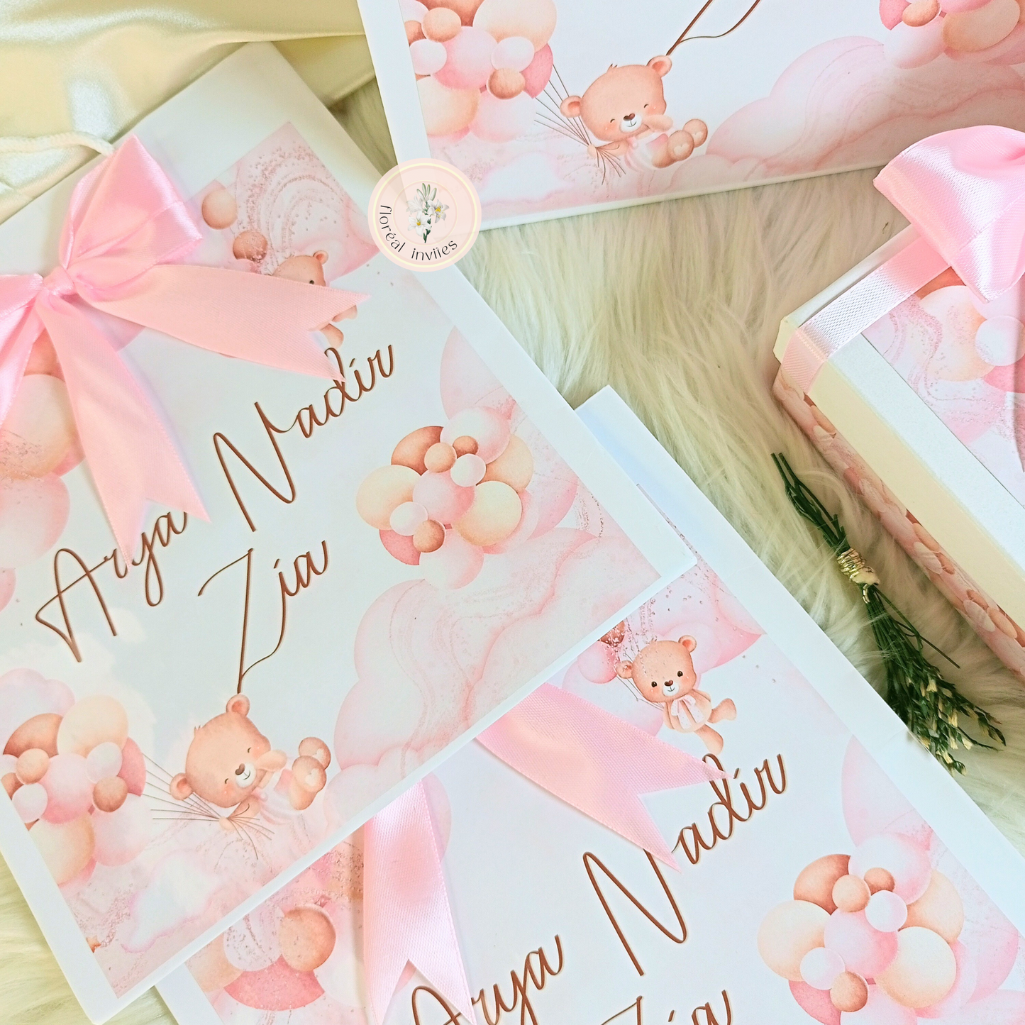 Pearls - Baby Girl Announcement Box