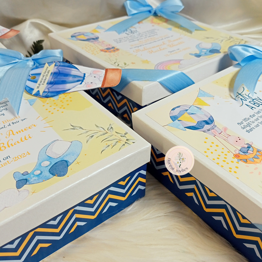 Landing with Love - Baby Boy Announcement Box