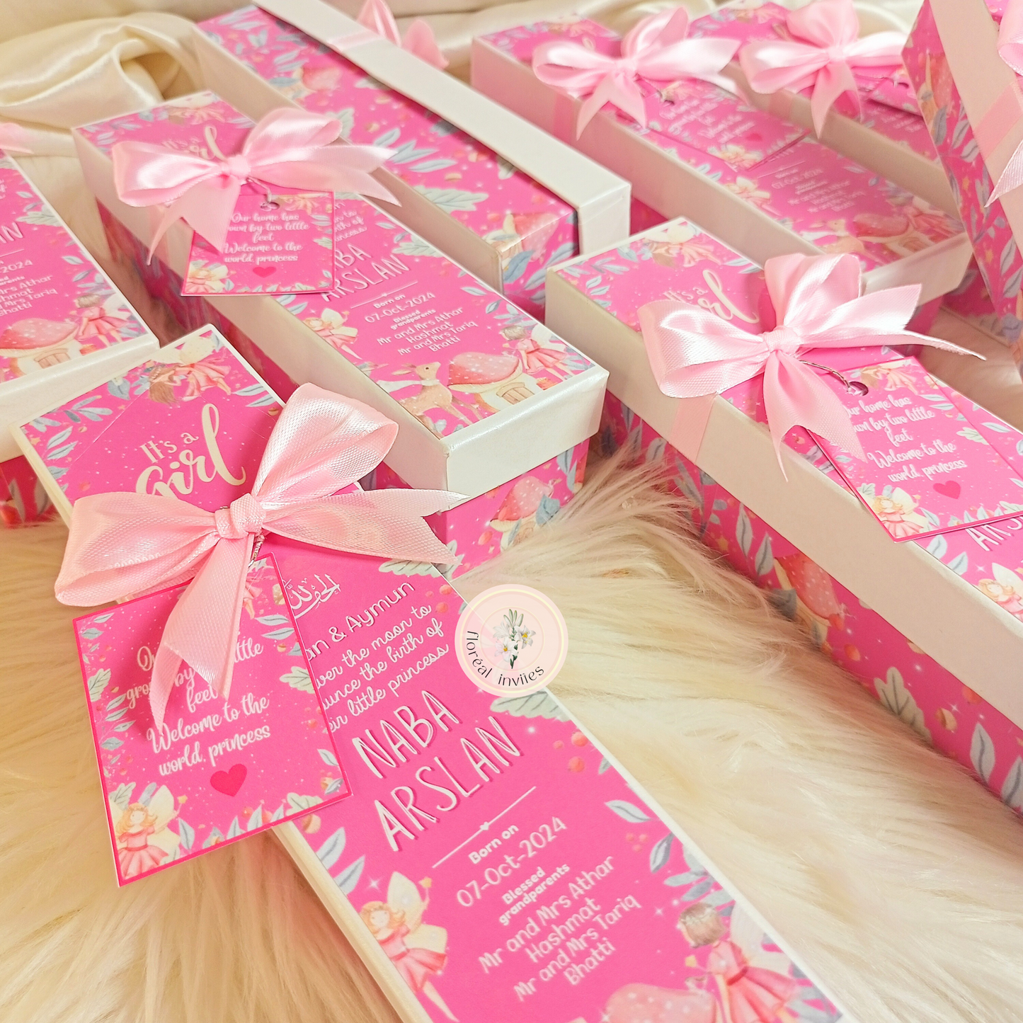 Mariposa - Baby Girl Announcement Box