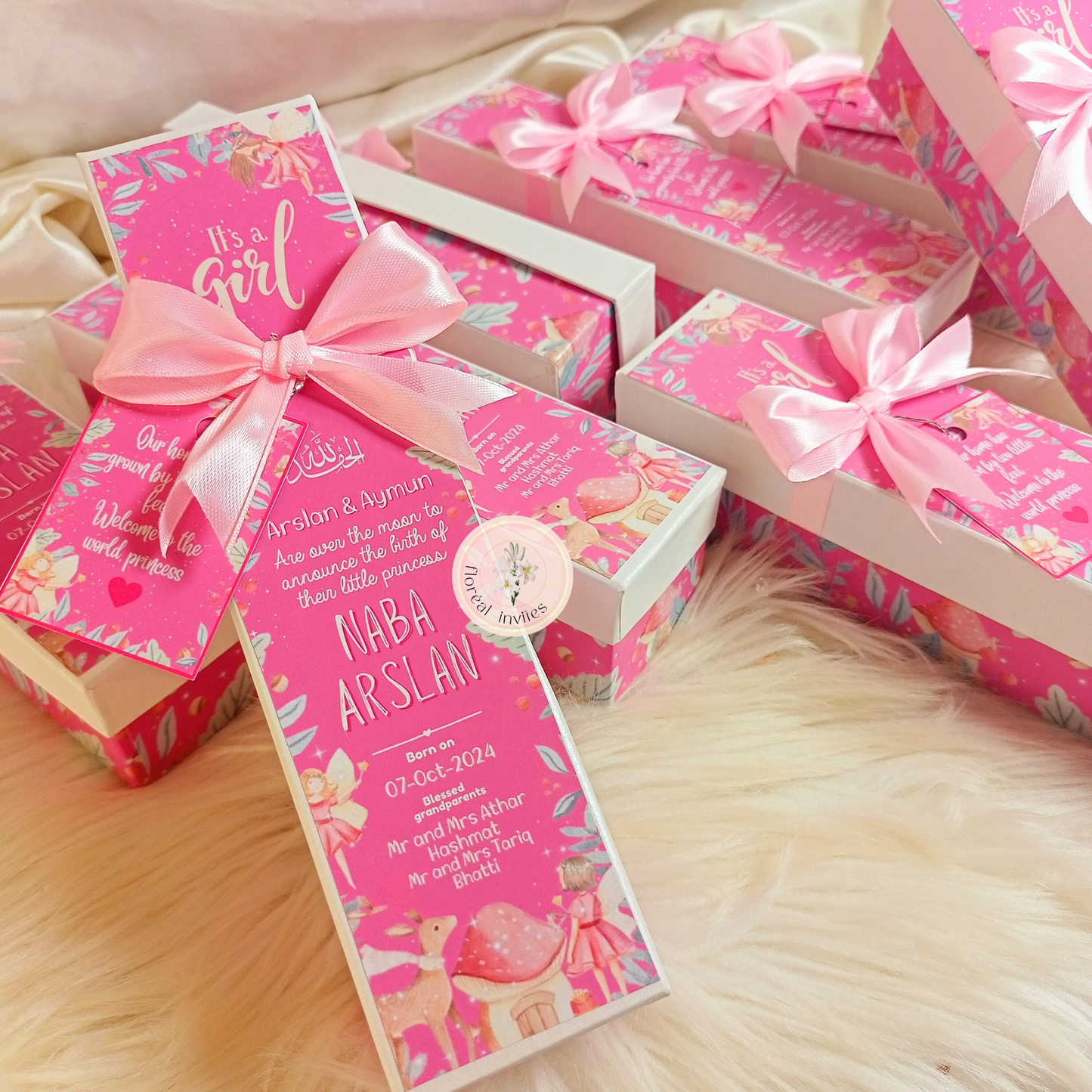 Mariposa - Baby Girl Announcement Box