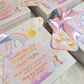 Double Rainbow - Twin Baby Announcement Box