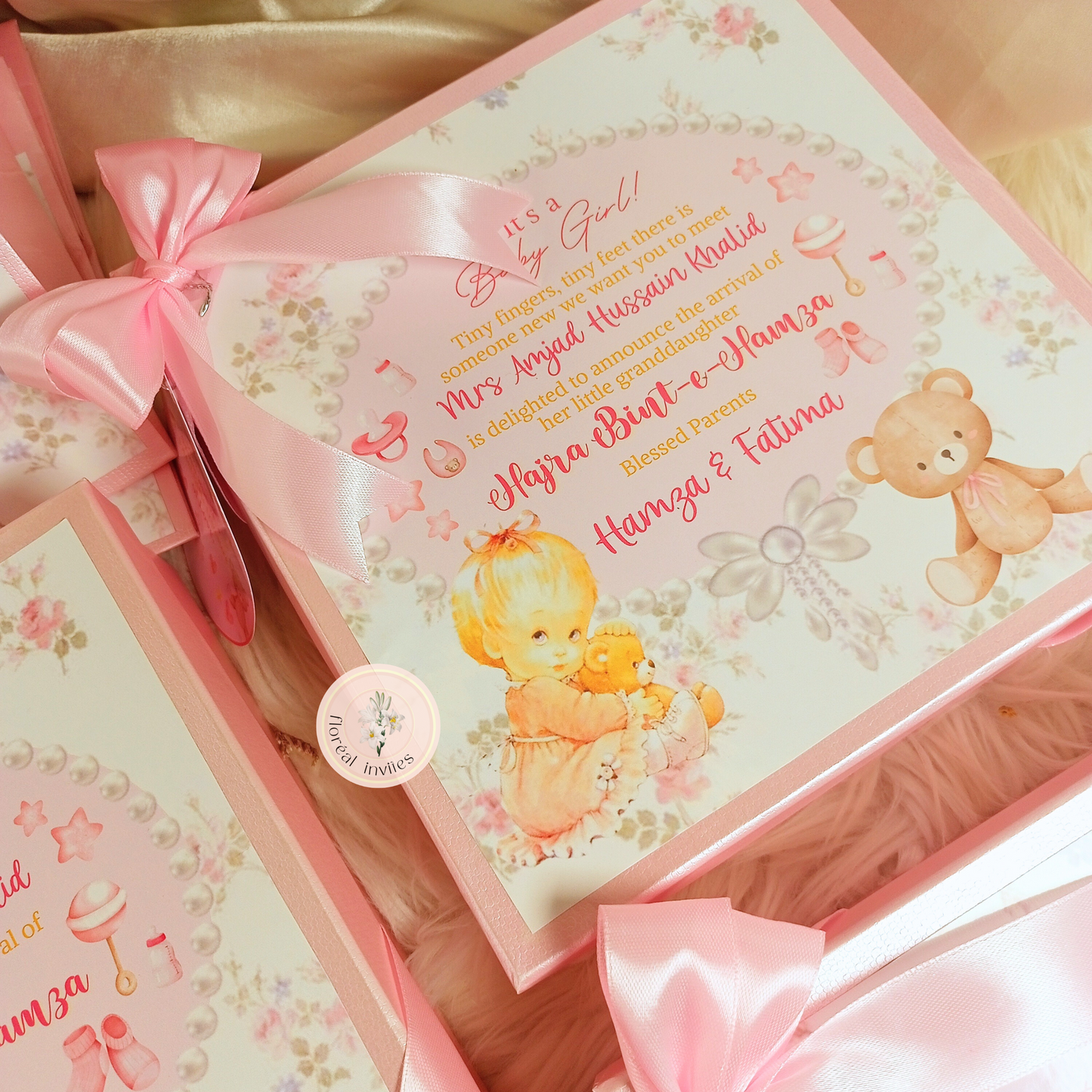 Coquette - Baby Girl Announcement Box