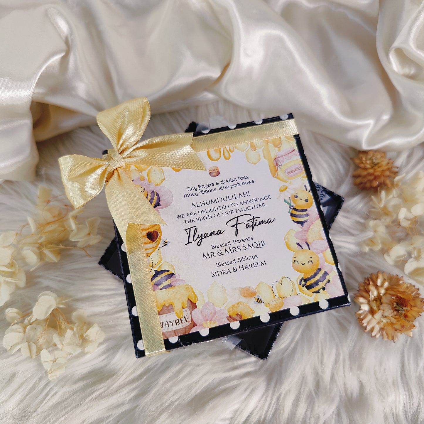 Honey Honey / Carz Crazy - (Pao 4x4x2) Baby Announcement Box