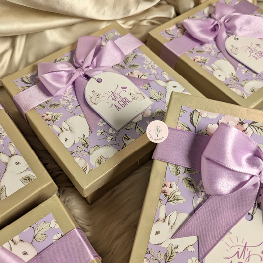 A Miracle - Baby Girl Announcement Box