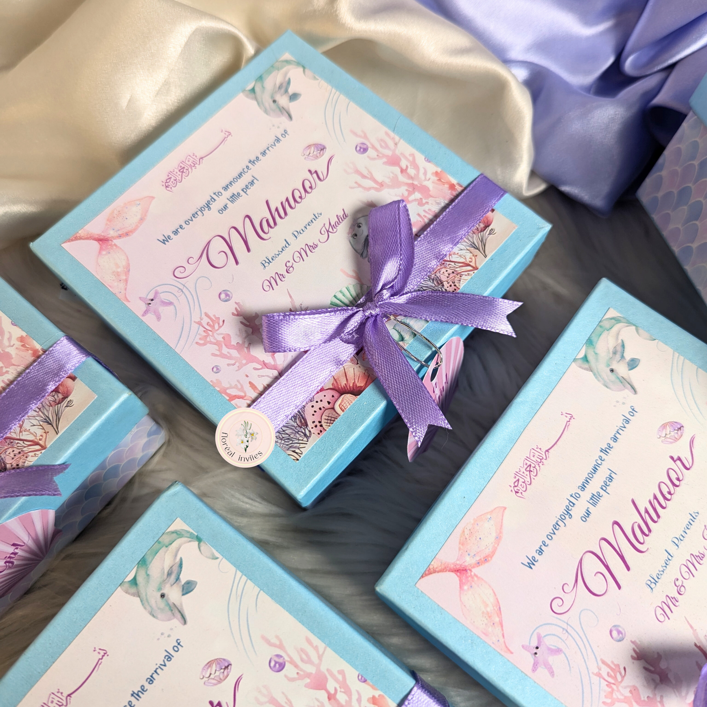 Mer-Baby - Baby Girl Announcement Box