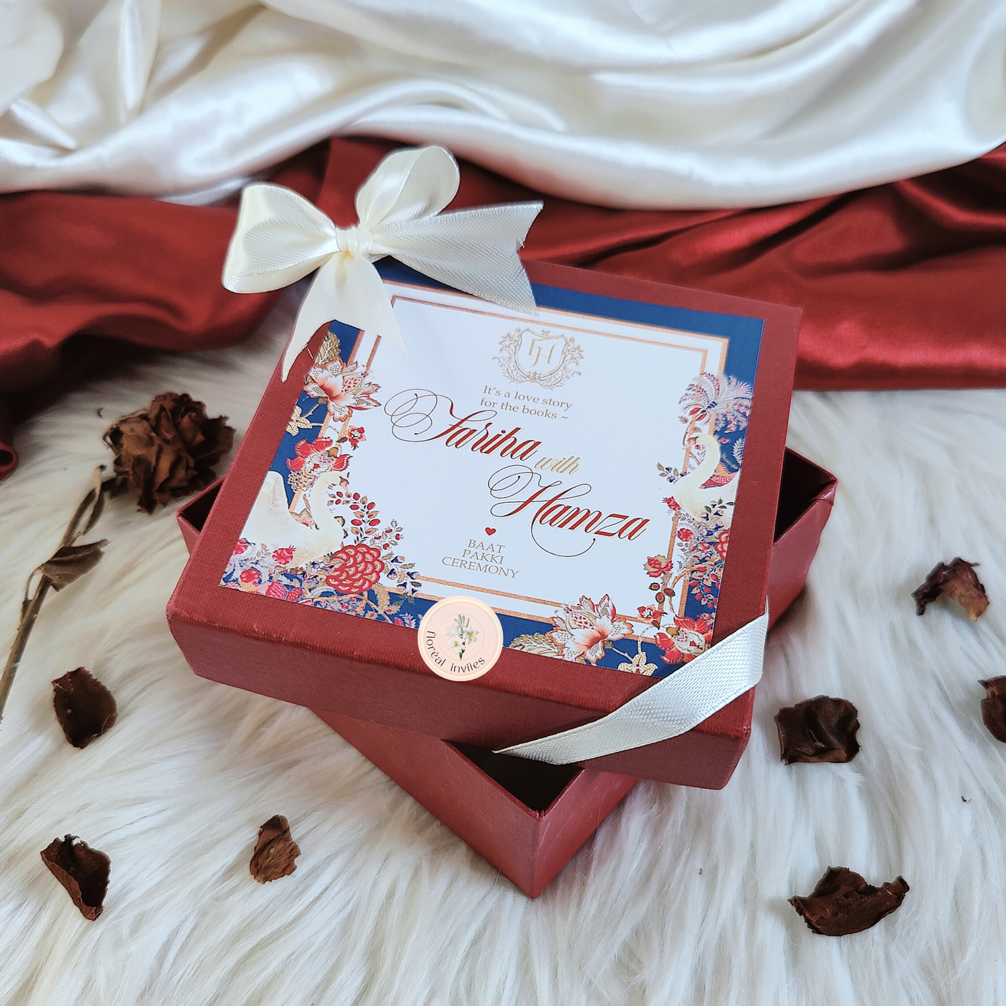 Bridal Red - (Pao 4x4x2) Meethai Box