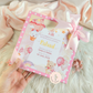 Pink Hearts - (Halfkg 6x6x2) Baby Announcement Box