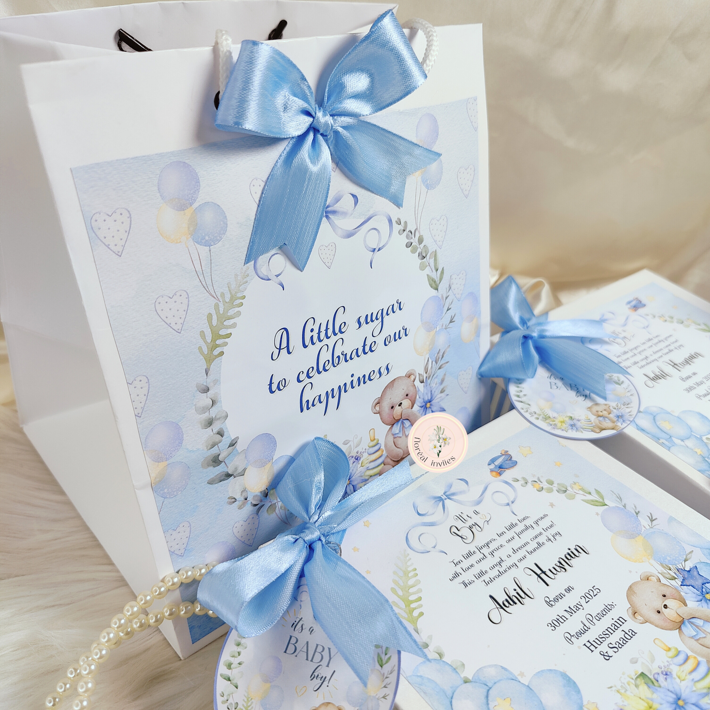 Blueberry - Baby Boy Announcement Box
