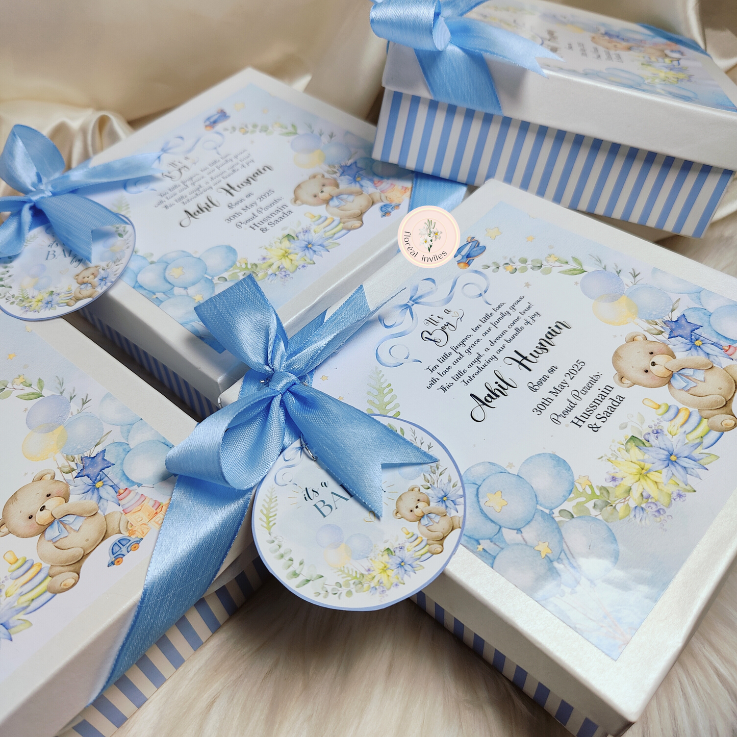 Blueberry - Baby Boy Announcement Box