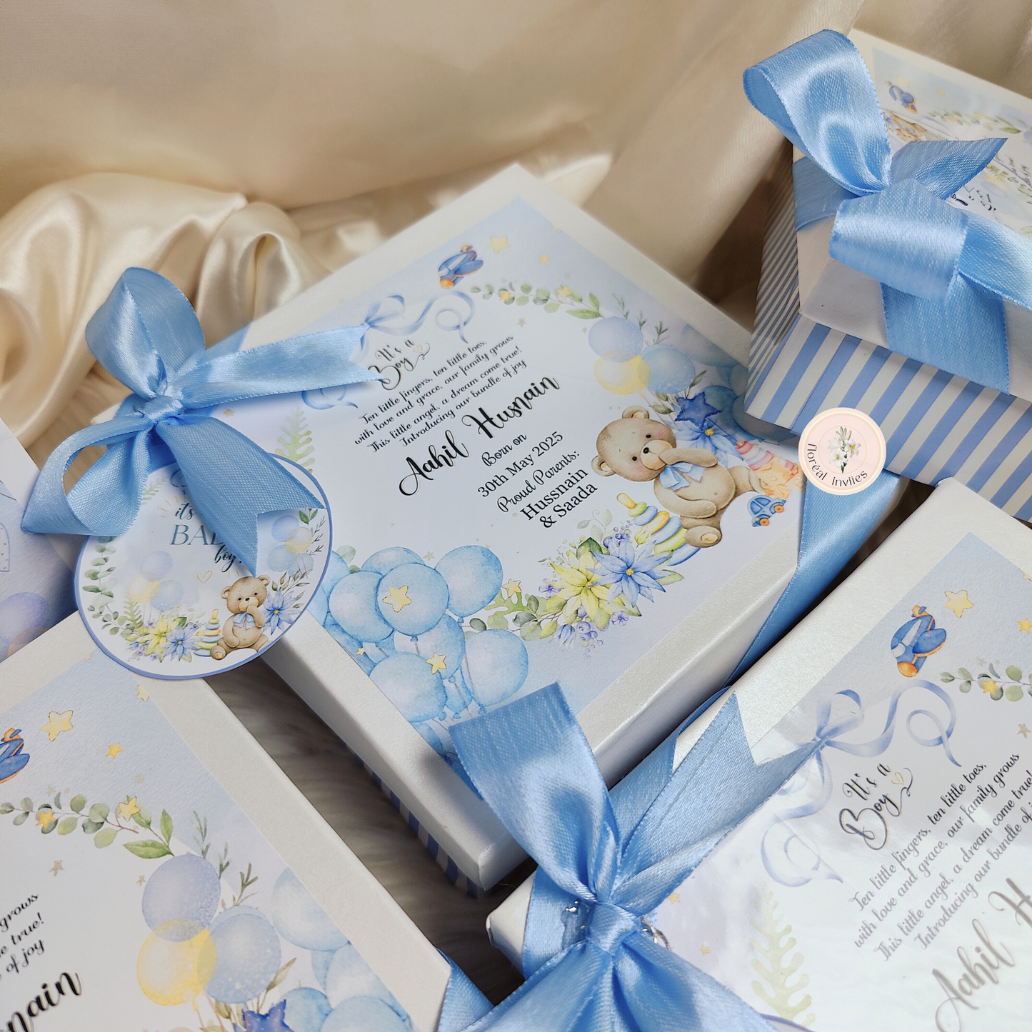 Blueberry - Baby Boy Announcement Box