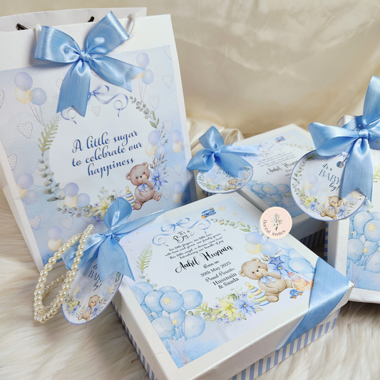 Blueberry - Baby Boy Announcement Box
