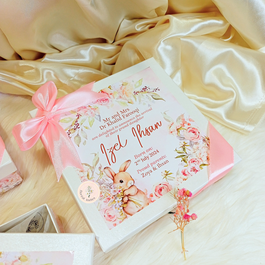 Alice in Wonderland - Baby Girl Announcement Box