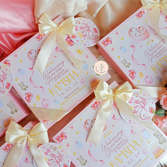Strawberry Cheesecake - Baby Girl Announcement Box