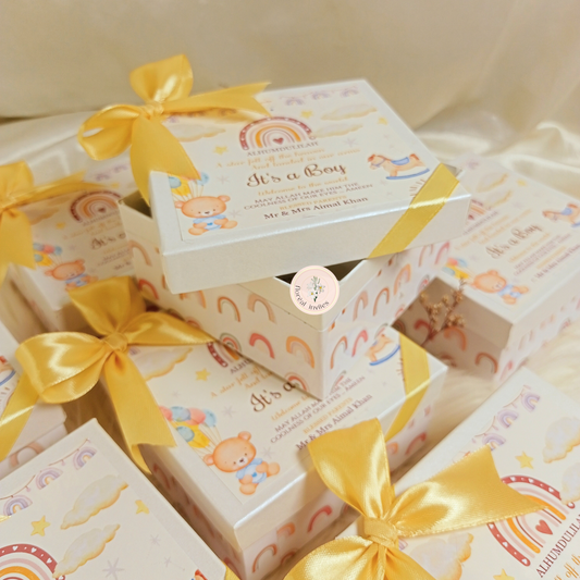 Lemon - Baby Boy Announcement Box