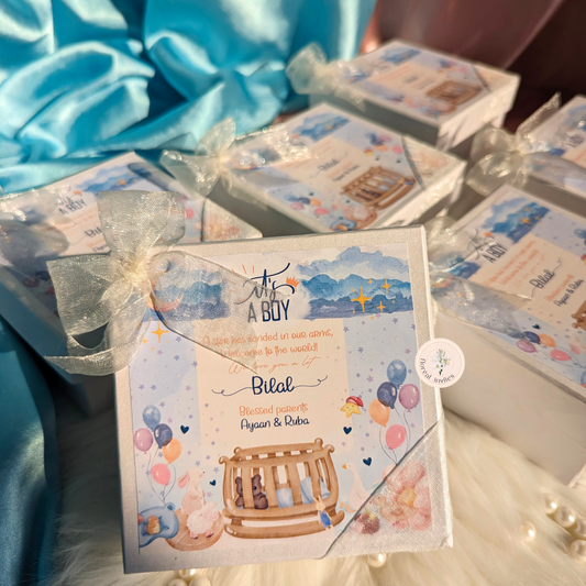 Kawaii - Baby Boy Announcement Box